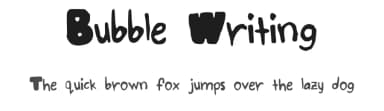 Bubble Writing by Paula Tennet — Script Handwritten Font — thumbnail 1