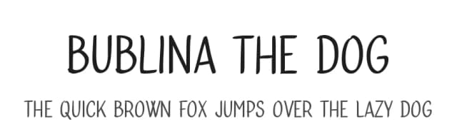 Bublina the Dog by Vít Čondák — Script Handwritten Font
