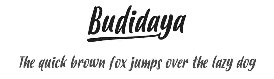 Budidaya by 7NTypes — Script Handwritten Font