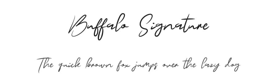 Buffalo Signature by selawetype — Script Handwritten Font
