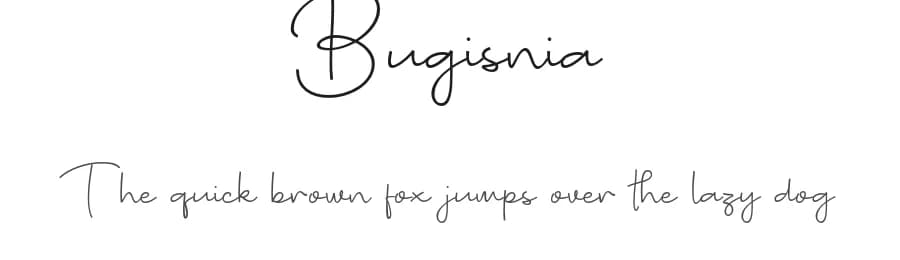 Bugisnia by Salamahtype.com — Script Handwritten Font