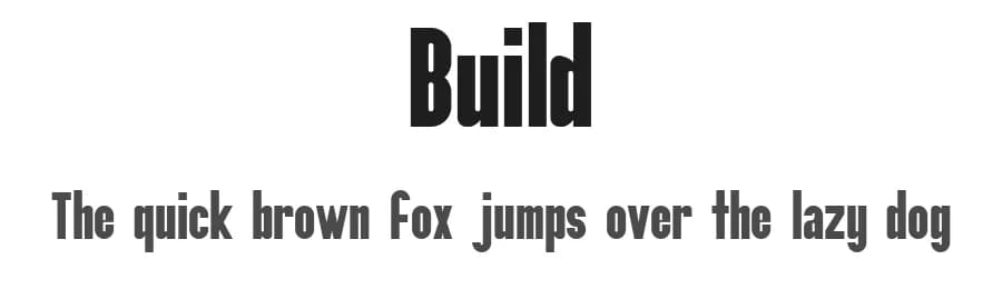 Build by Lasagner — Sans Serif Font