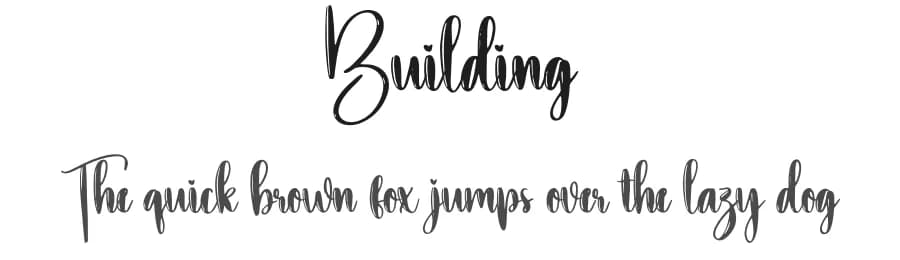 Building by Scratchones — Script Handwritten Font