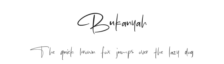 Bukanyah by MJType — Script Handwritten Font