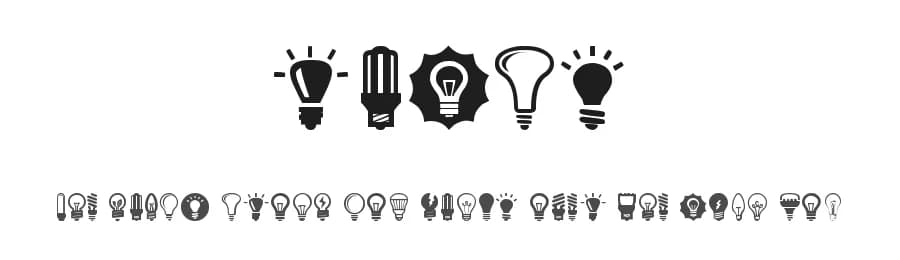 Bulbs by Woodcutter — Dingbats Font