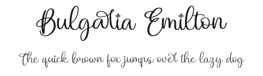 Bulgaria Emilton by Perspectype Studio - Letterena.com — Script Handwritten Font