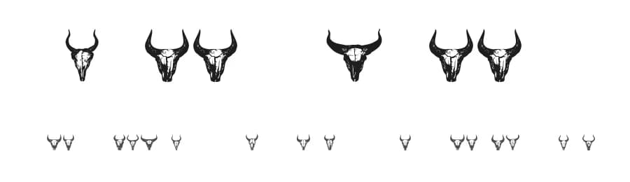 Bull Skulls by Vladimir Nikolic — Dingbats Font