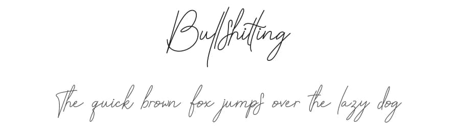 Bullshitting by Fiqiart — Script Handwritten Font