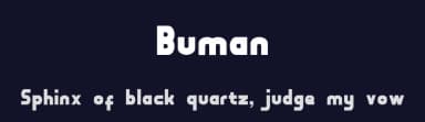 Buman by Bharata Yoga Permana — Sans Serif Font — thumbnail 2