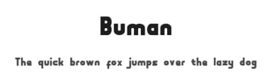 Buman by Bharata Yoga Permana — Sans Serif Font — thumbnail 1