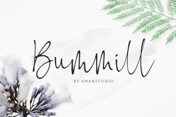 Bummill Font by Awanstudioz — Script Handwritten Font