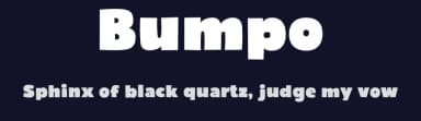 Bumpo by Deepak Dogra — Sans Serif Font — thumbnail 2