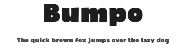 Bumpo by Deepak Dogra — Sans Serif Font