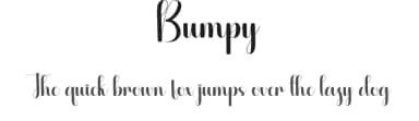 Bumpy by Scratchones — Script Handwritten Font — thumbnail 1