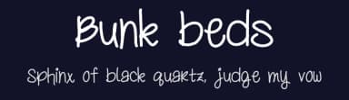 Bunk beds by Sabrina Schleiger — Script Handwritten Font — thumbnail 2