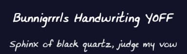 Bunnigrrrls Handwriting YOFF by Your Own Font — Script Handwritten Font — thumbnail 2