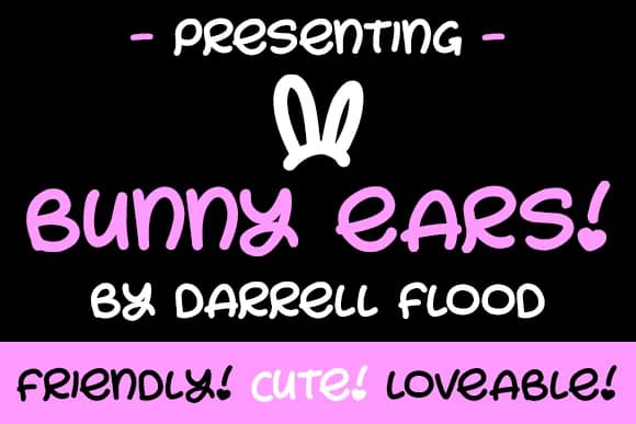 Bunny Ears Font by Dadiomouse — Script Handwritten Font