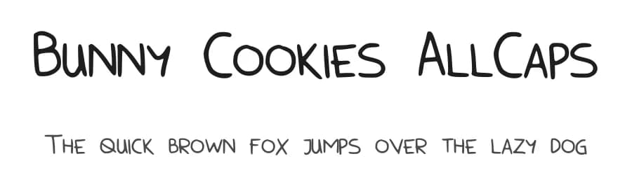 Bunny Cookies AllCaps by CosmicStunky — Script Handwritten Font