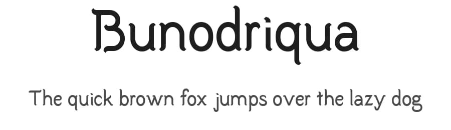 Bunodriqua by Matteo Marco Milazzo — Sans Serif Font — preview 1