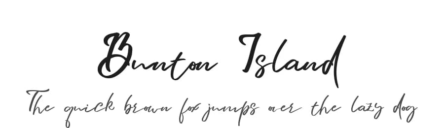 Bunton Island by Andang Prasetyo — Script Handwritten Font — preview 1