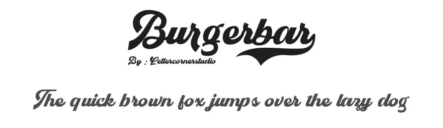 Burgerbar by Mocha Frappuccino — Script Handwritten Font