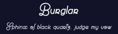 Burglar by dcoxy - Greg Medina — Script Handwritten Font — thumbnail 2