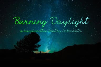 Burning Daylight Font by Jokiranta — Script Handwritten Font — thumbnail 1