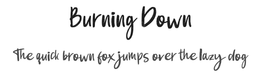 Burning Down by Creatype Studio — Script Handwritten Font