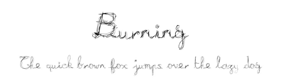 Burning by uZiMweB — Script Handwritten Font