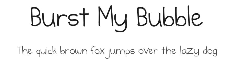 Burst My Bubble by Kimberly Geswein — Script Handwritten Font