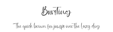 Bursting by Kong Font — Script Handwritten Font — thumbnail 1