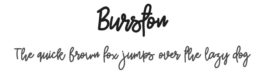 Burston by Mr. Typeman — Script Handwritten Font