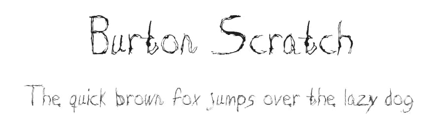 Burton Scratch by Fidel Mendoza — Script Handwritten Font