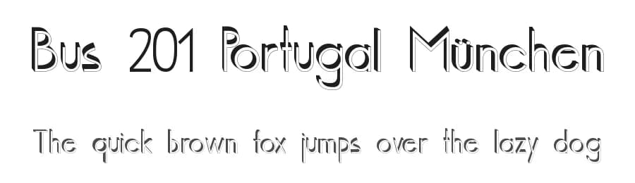 Bus 201 Portugal München by Daniel — Sans Serif Font