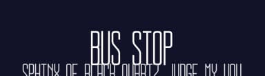 Bus Stop by Jeff Bensch — Sans Serif Font — thumbnail 2
