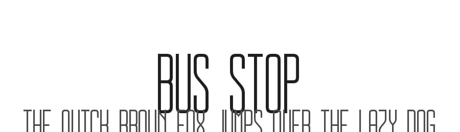 Bus Stop by Jeff Bensch — Sans Serif Font — preview 1