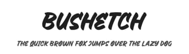 Bushetch by Kong Font — Script Handwritten Font — thumbnail 1