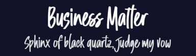 Business Matter by Gassstype — Script Handwritten Font — thumbnail 2