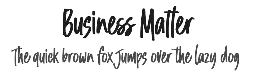 Business Matter by Gassstype — Script Handwritten Font