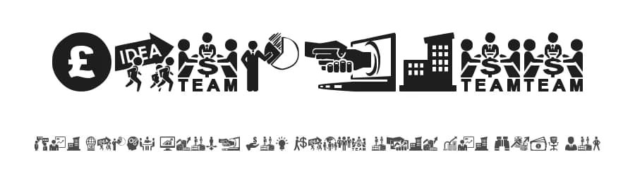 Business by Woodcutter — Dingbats Font