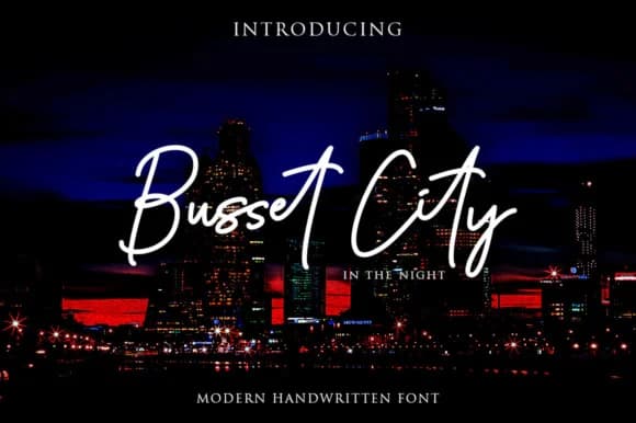 Busset City Font by Haksen — Script Handwritten Font
