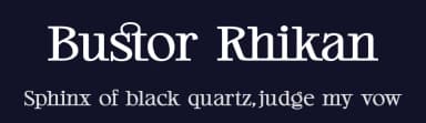 Bustor Rhikan by Kulokale Studio — Serif Font — thumbnail 2