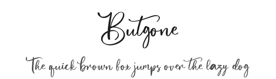 Butgone by Vultype — Script Handwritten Font