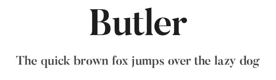 Butler by Fabian De Smet — Serif Font