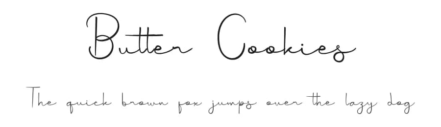 Butter Cookies by Erik Studio — Script Handwritten Font