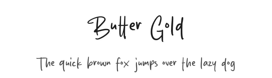 Butter Gold by MJType — Script Handwritten Font