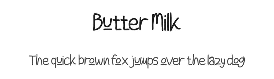 Butter Milk by Hafatype — Script Handwritten Font