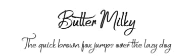 Butter Milky by FHFont — Script Handwritten Font — thumbnail 1