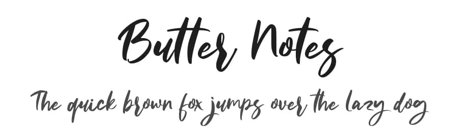 Butter Notes by AminMario — Script Handwritten Font