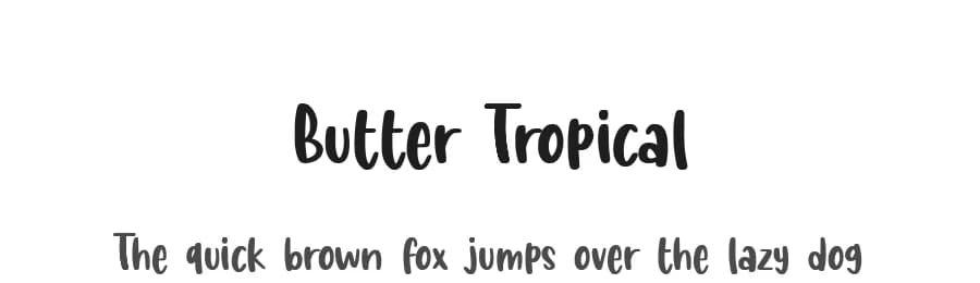 Butter Tropical by Allouse Studio — Script Handwritten Font
